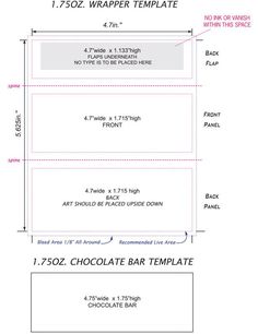 hershey candy bar wrapper template size